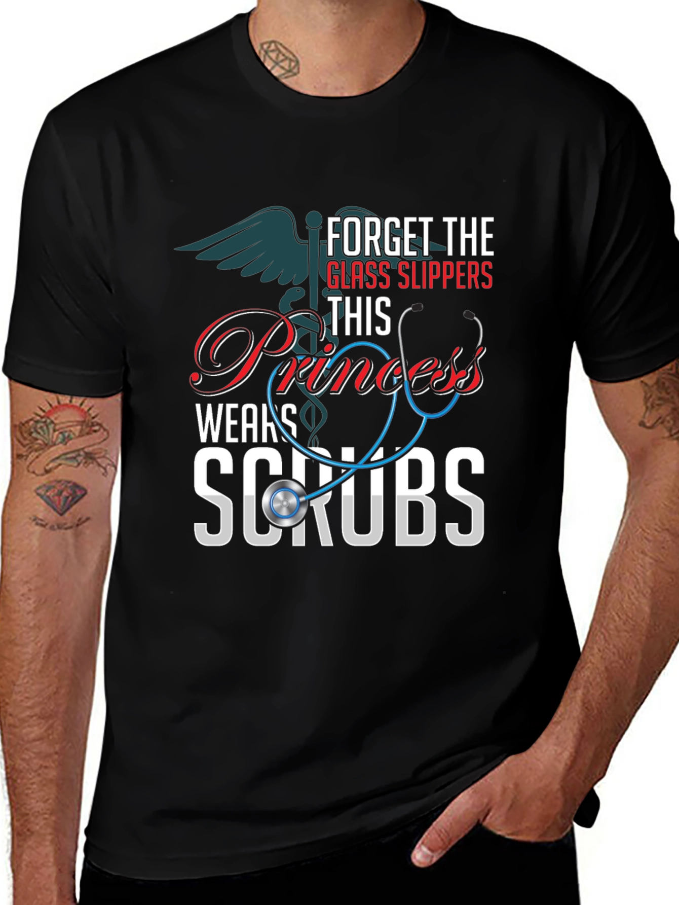 Princess Wears Scrubs T-Shirt: Nurse Apparel