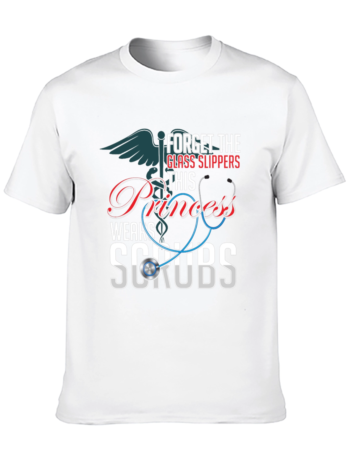 Princess Wears Scrubs T-Shirt: Nurse Apparel