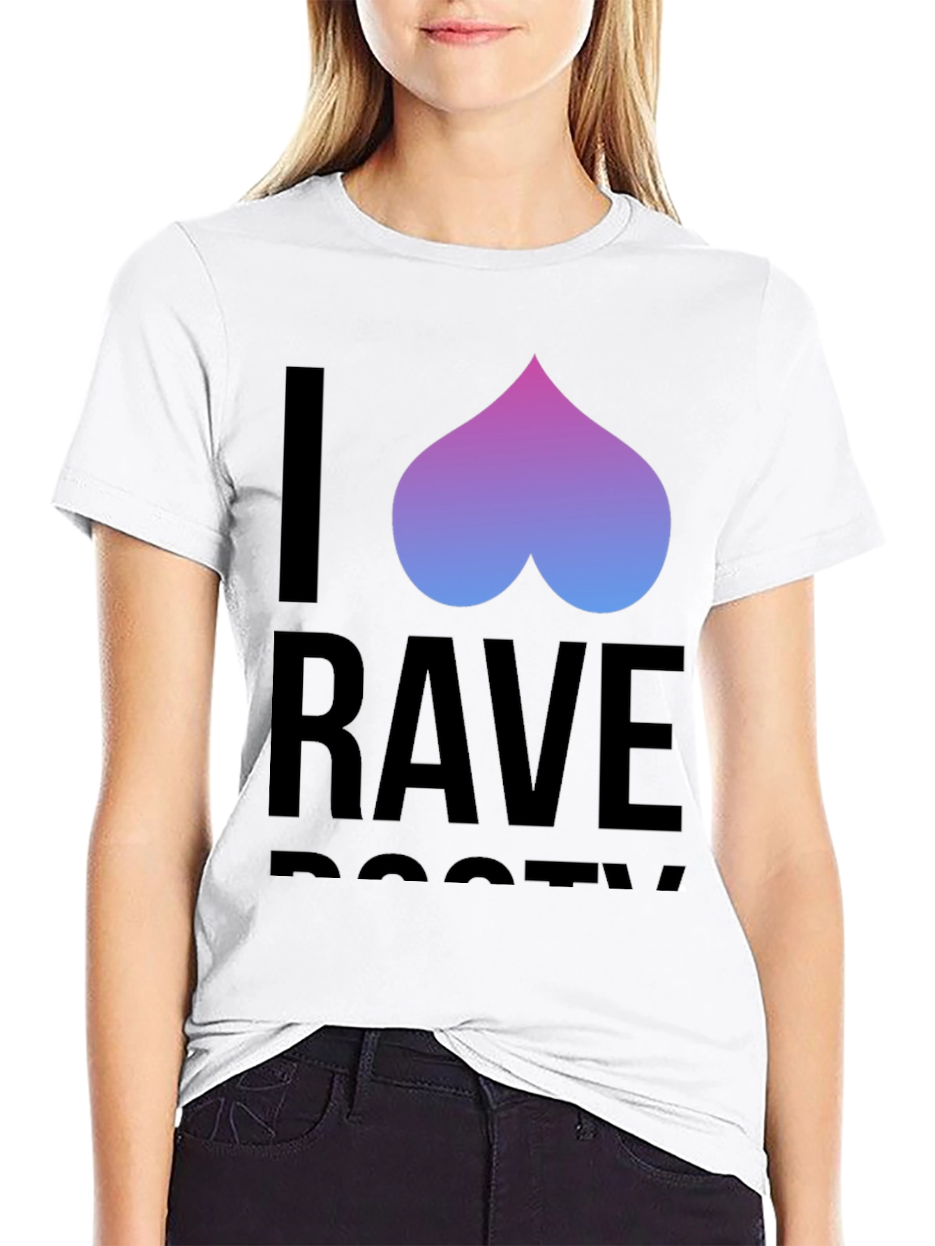 I Rave Booty Graphic Tee - Trendy Party Shirt