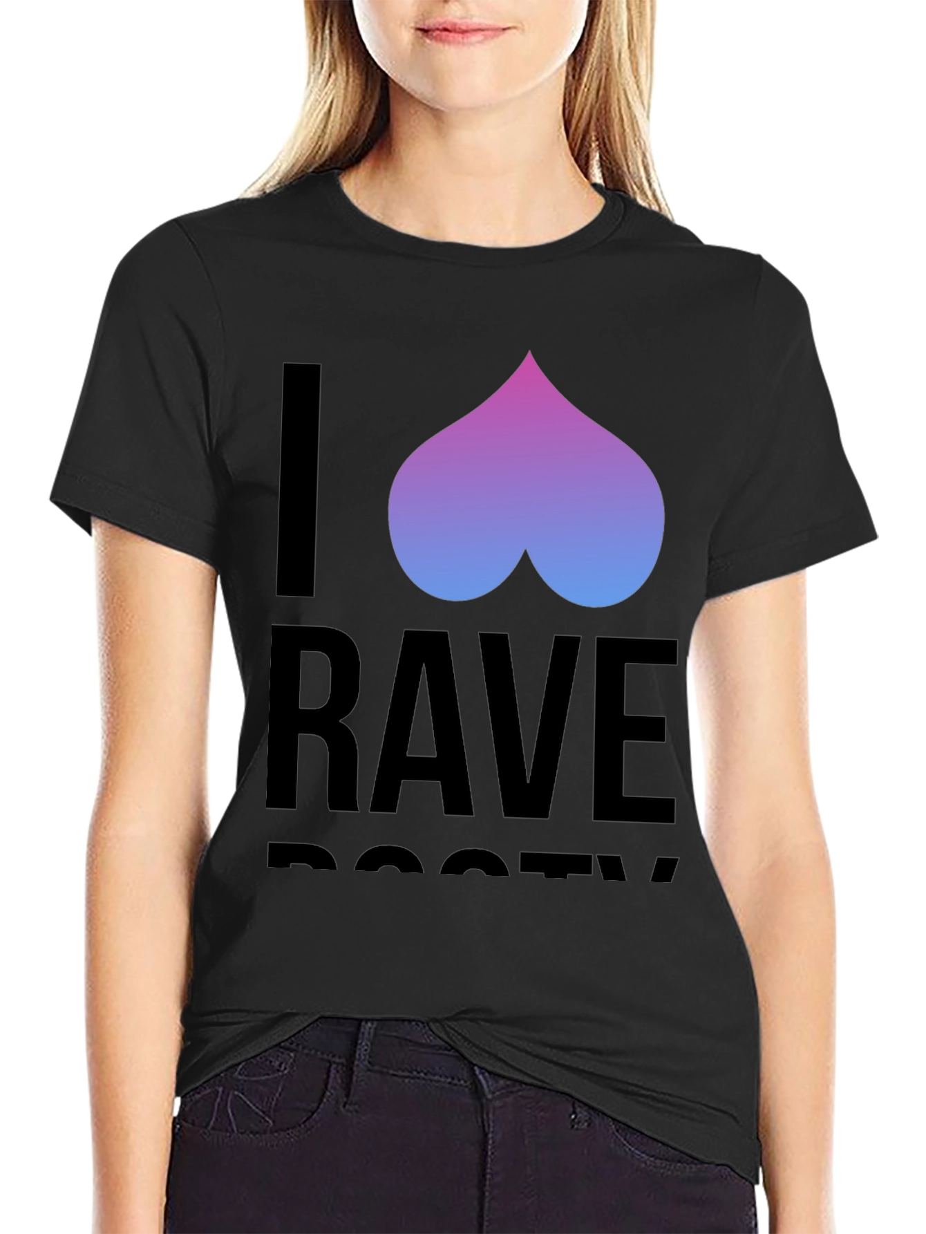 I Rave Booty Graphic Tee - Trendy Party Shirt