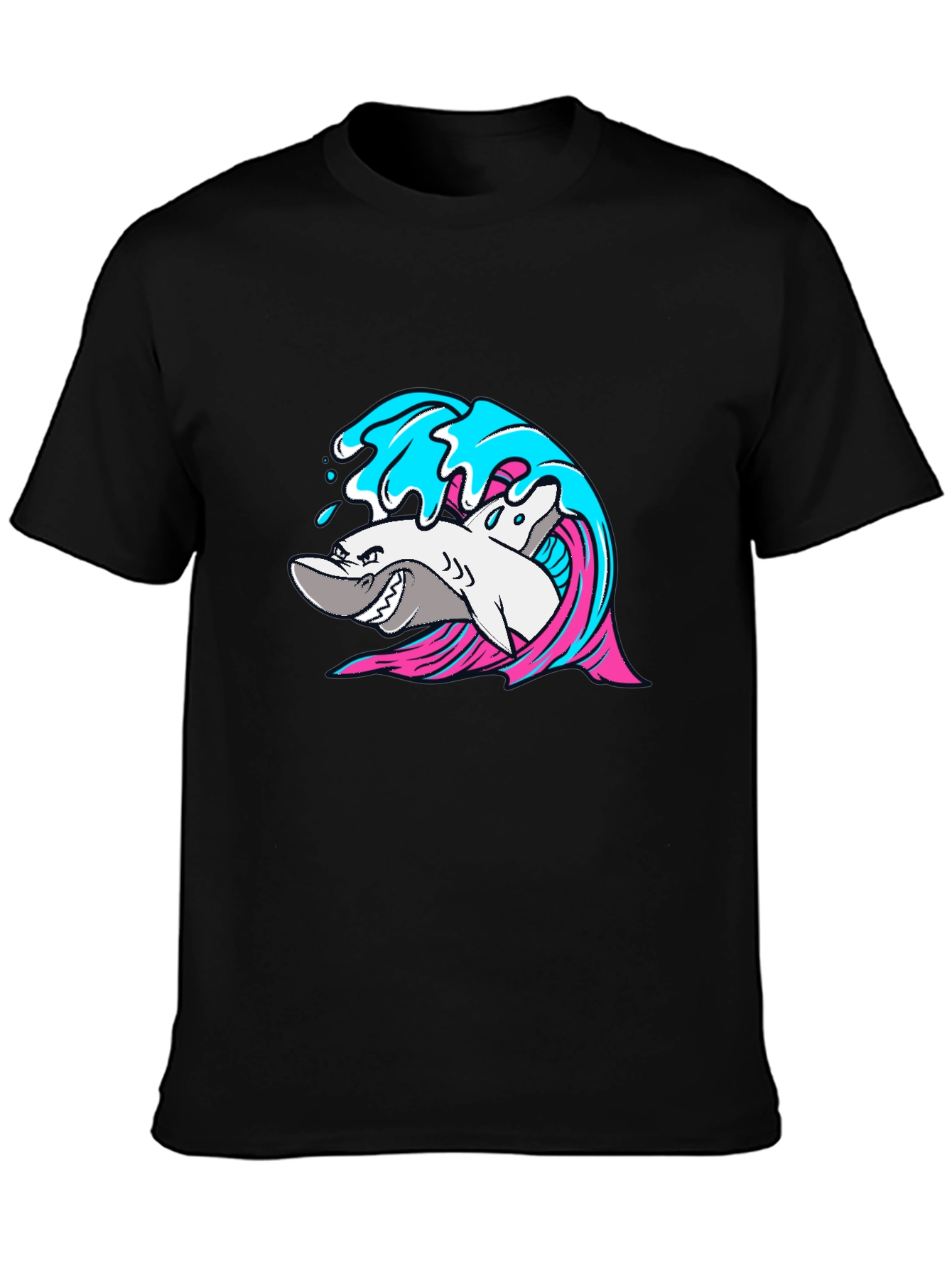 Shark Wave Graphic T-Shirt - Cool Sea Life Tee