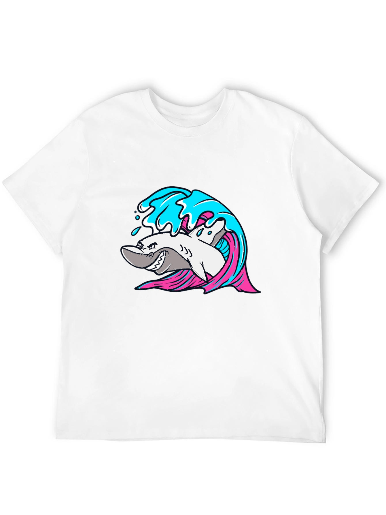 Shark Wave Graphic T-Shirt - Cool Sea Life Tee