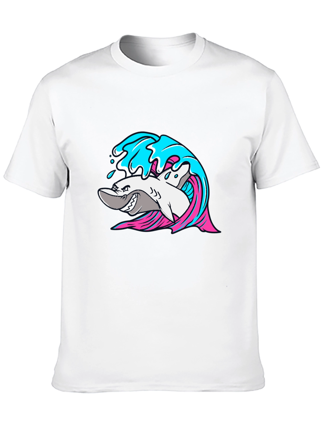 Shark Wave Graphic T-Shirt - Cool Sea Life Tee