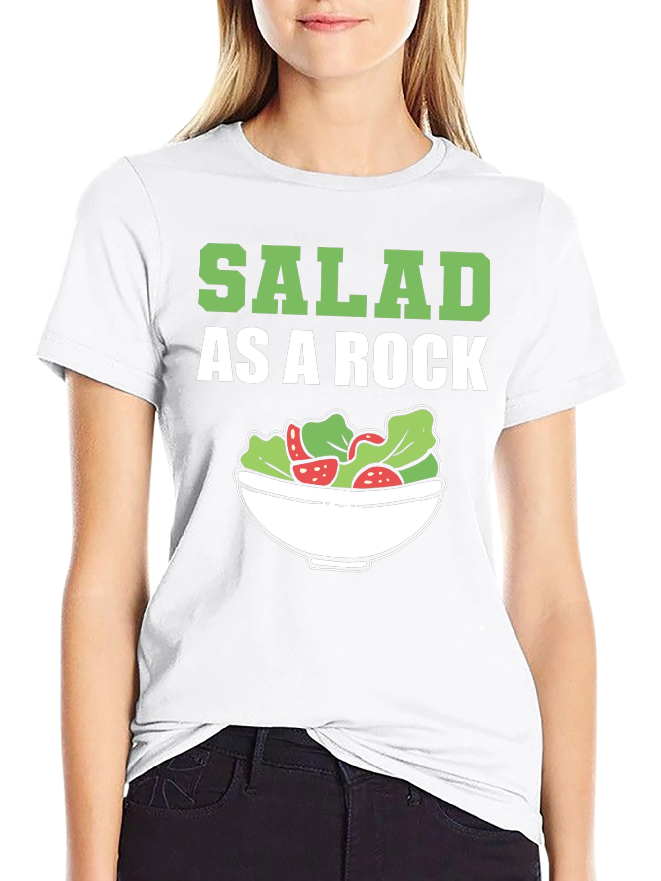 Salad As A Rock T-Shirt Funny Foodie Tee