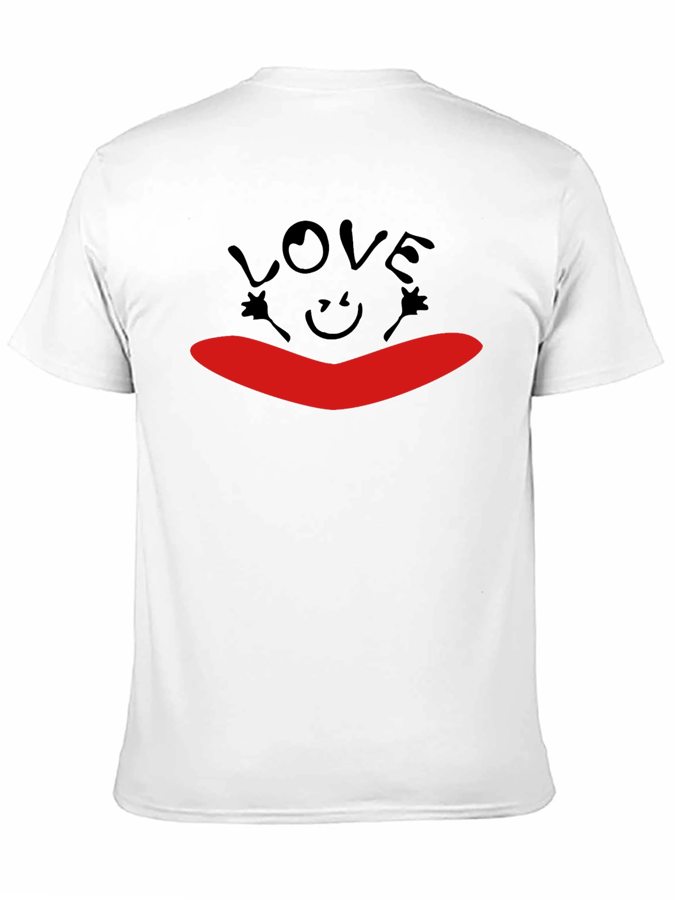 Love Smile Graphic Black T-Shirt