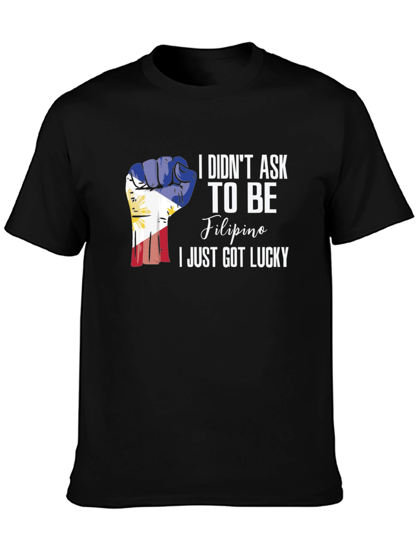Filipino Pride Fist Black T-Shirt