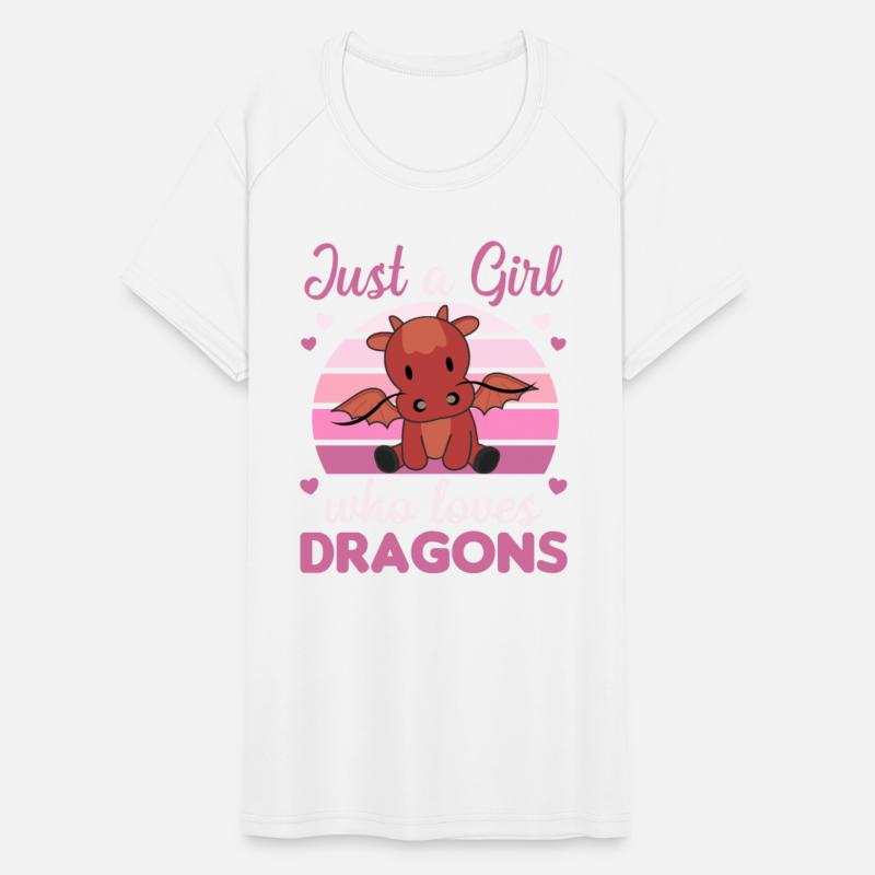 Just A Girl Who Loves Dragons Fantasy Red Dragon