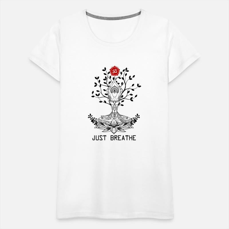 Just Breathe Women Tree Yoga