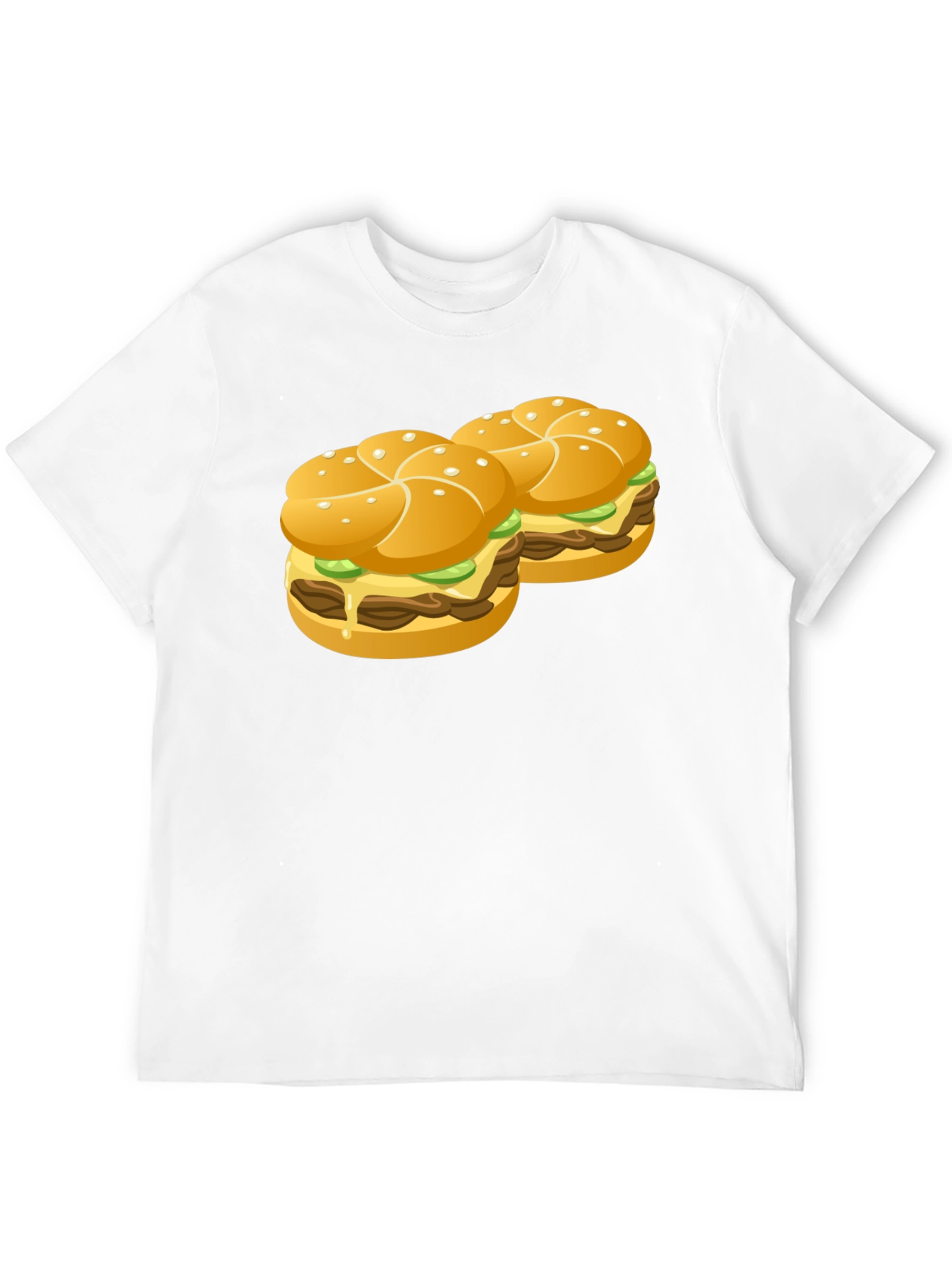 Burger Graphic Black T-Shirt