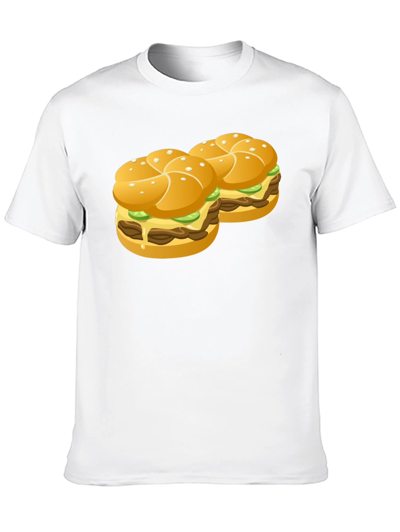 Burger Graphic Black T-Shirt