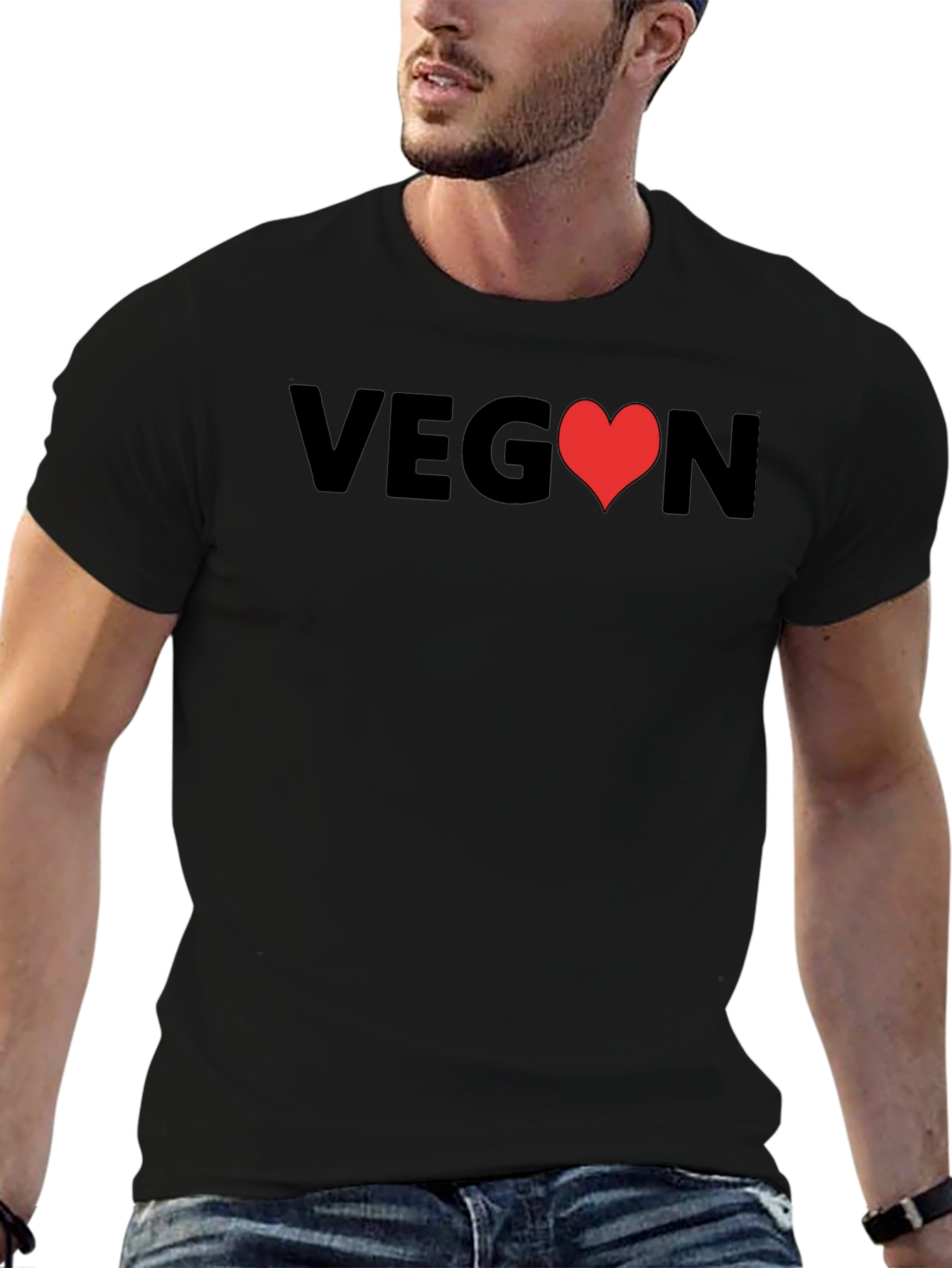 Vegan Heart Graphic T-Shirt - Unisex Soft Cotton Tee