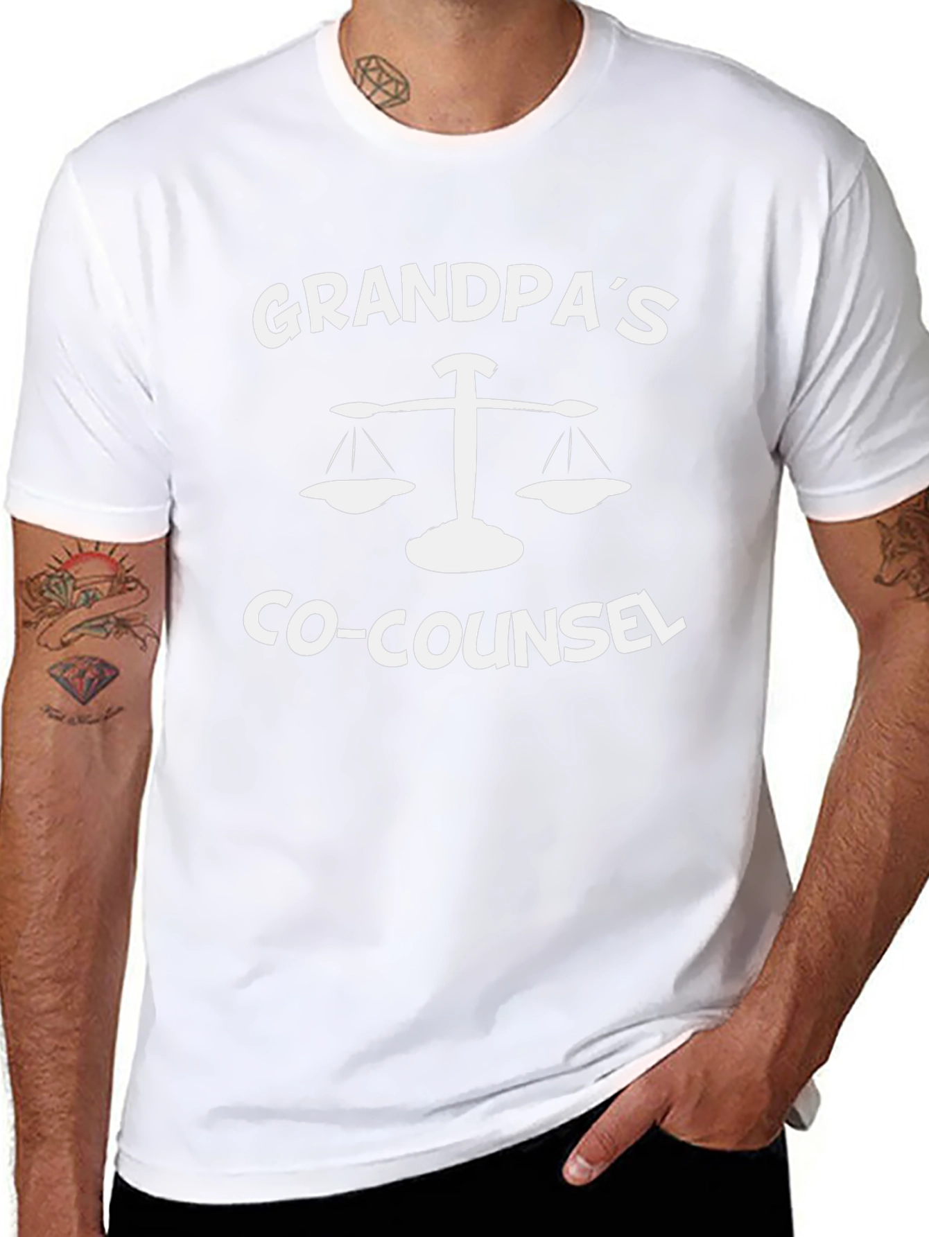 Grandpas Co-Counsel Black Graphic T-Shirt