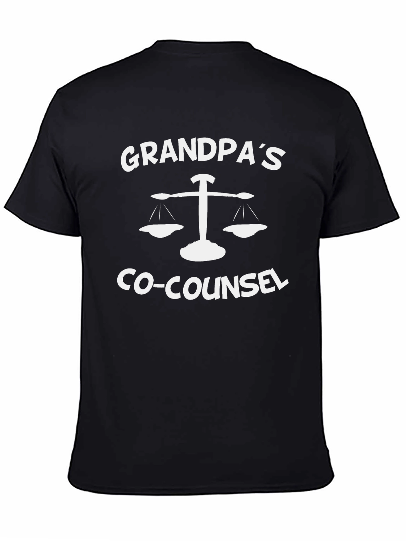 Grandpas Co-Counsel Black Graphic T-Shirt