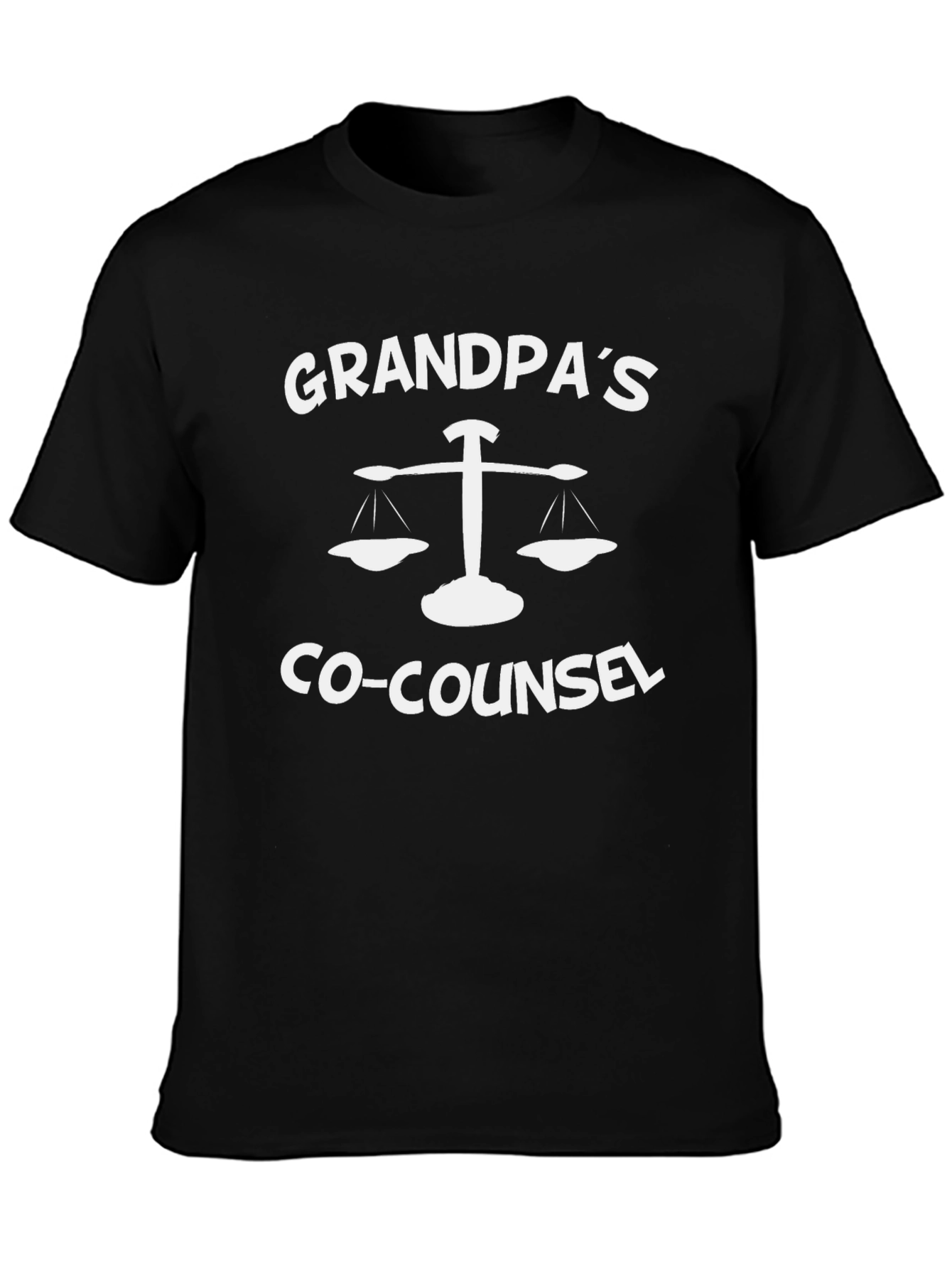 Grandpas Co-Counsel Black Graphic T-Shirt