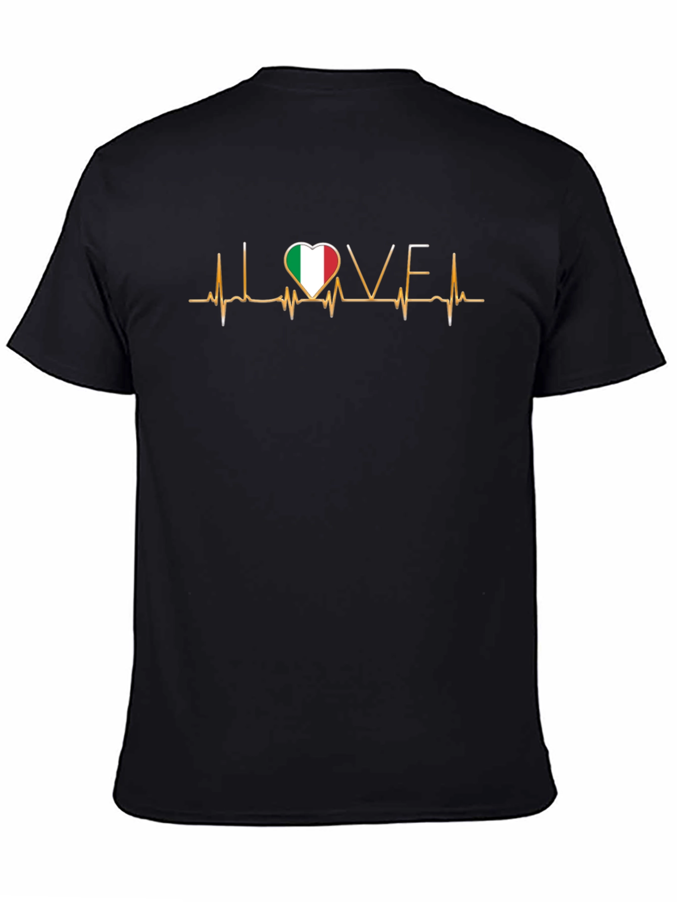 Italy Heartbeat T-Shirt - Italian Flag Love Tee
