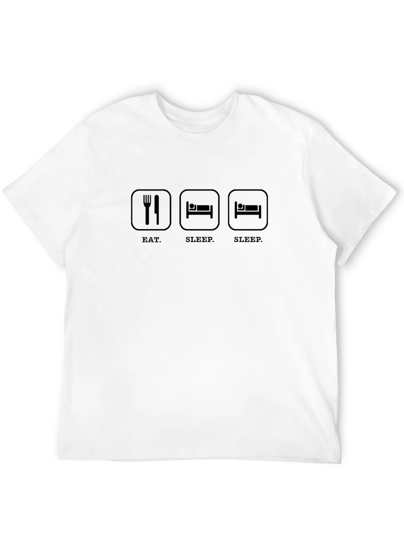 Eat Sleep Repeat Funny Black Graphic Tee