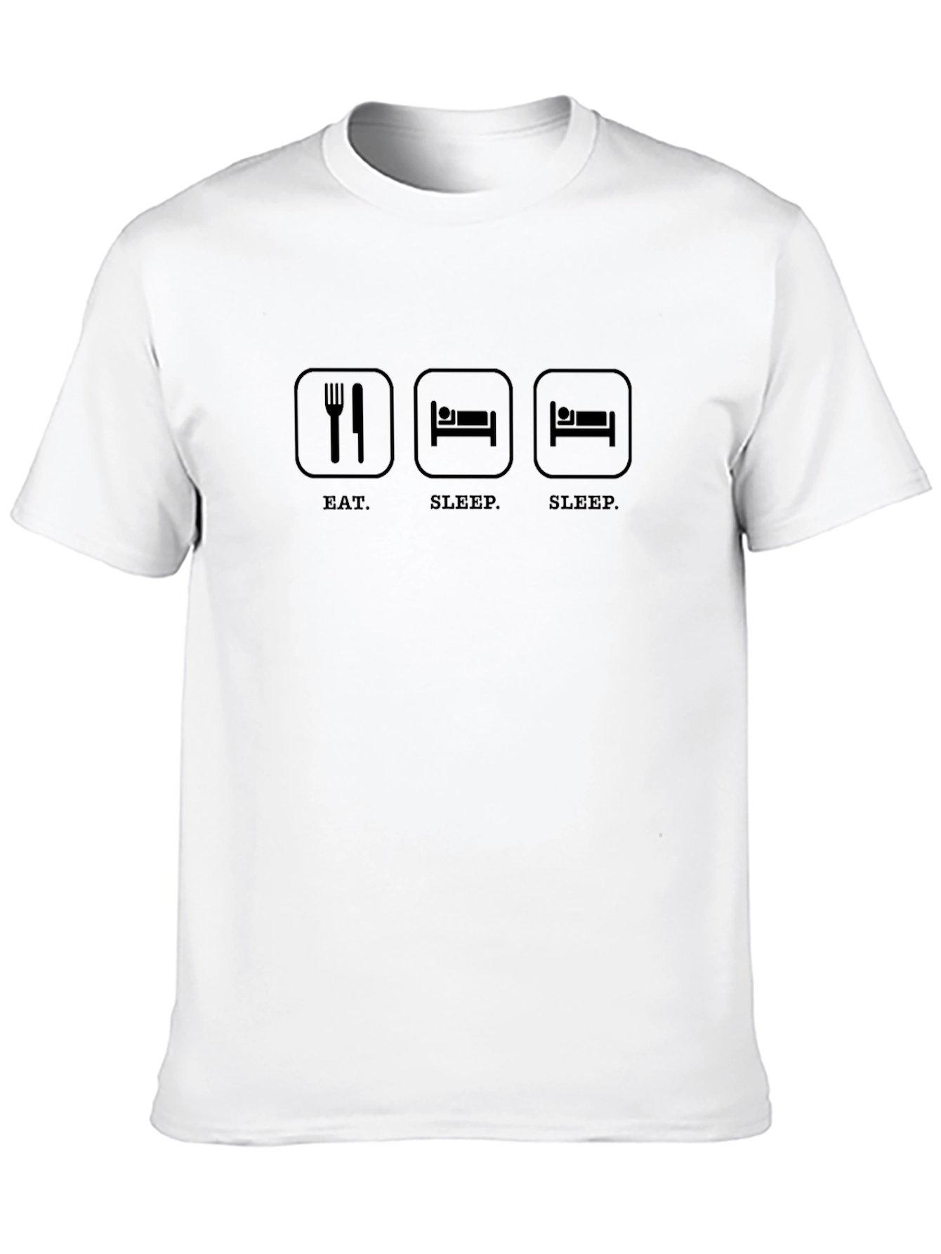 Eat Sleep Repeat Funny Black Graphic Tee