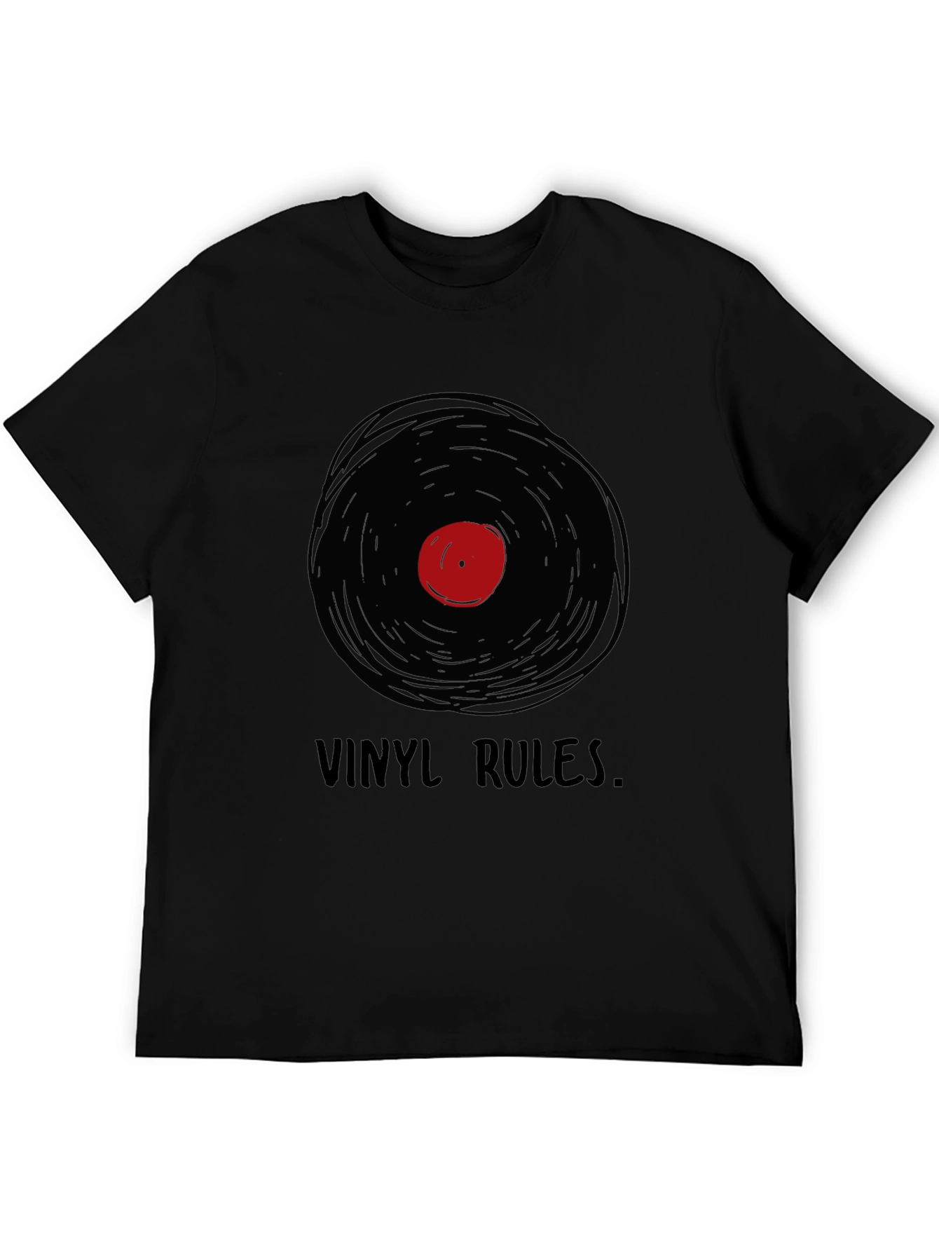 Vinyl Rules Graphic Tee - Music Lover T-Shirt