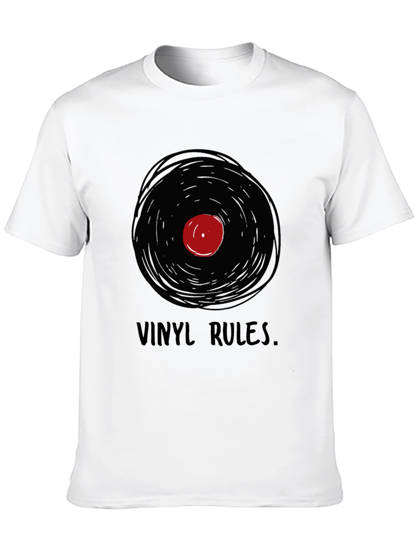 Vinyl Rules Graphic Tee - Music Lover T-Shirt