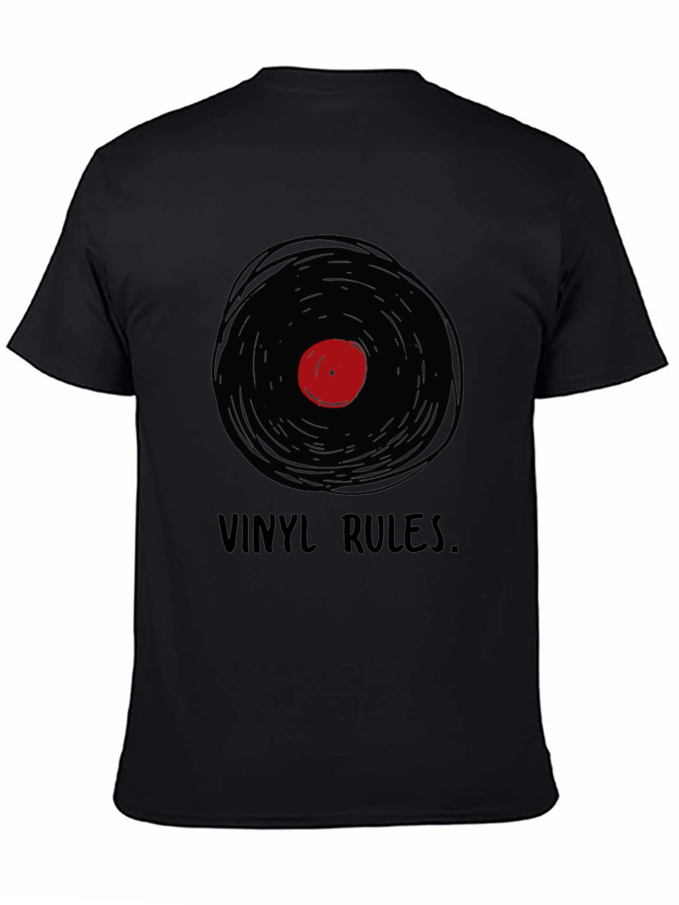 Vinyl Rules Graphic Tee - Music Lover T-Shirt