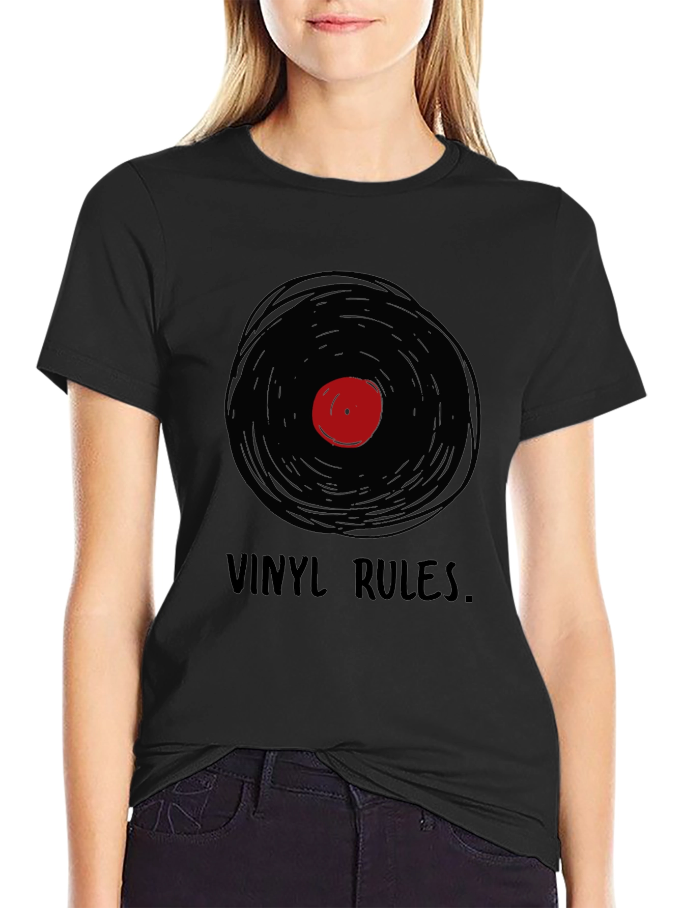 Vinyl Rules Graphic Tee - Music Lover T-Shirt