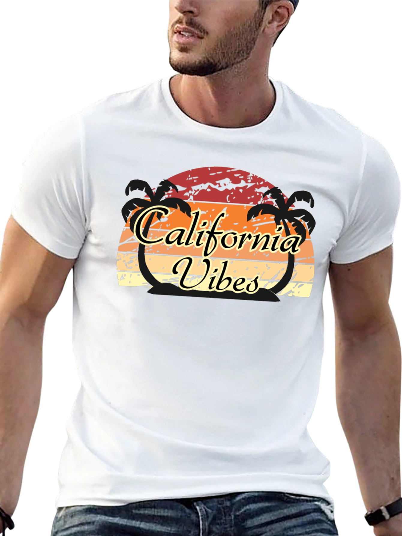 California Vibes Graphic T-Shirt - Retro Sunset Tee