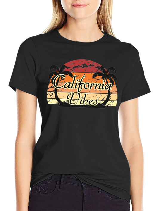 California Vibes Graphic T-Shirt - Retro Sunset Tee