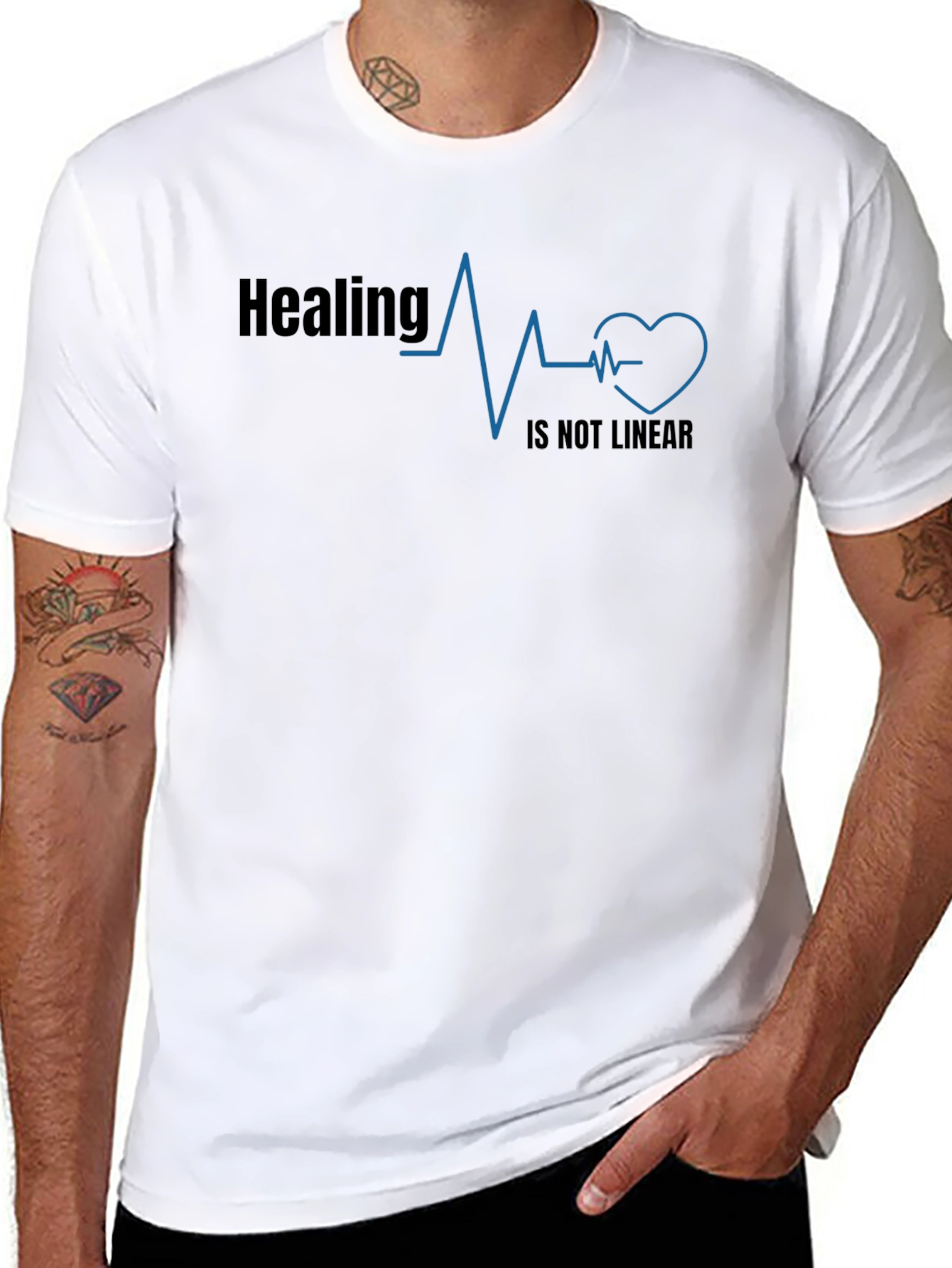 Healing is Not Linear T-Shirt - Heartbeat Design