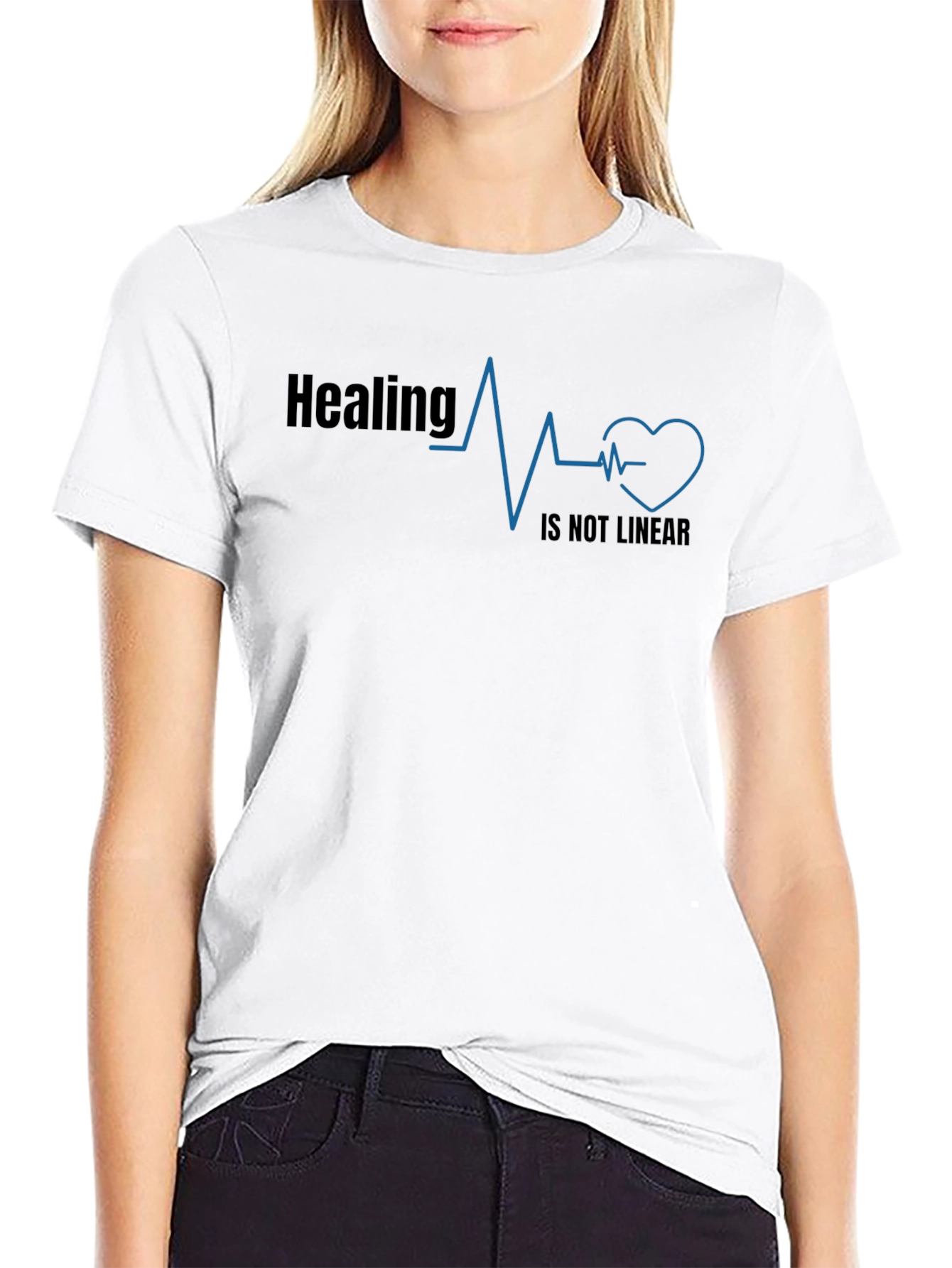 Healing is Not Linear T-Shirt - Heartbeat Design