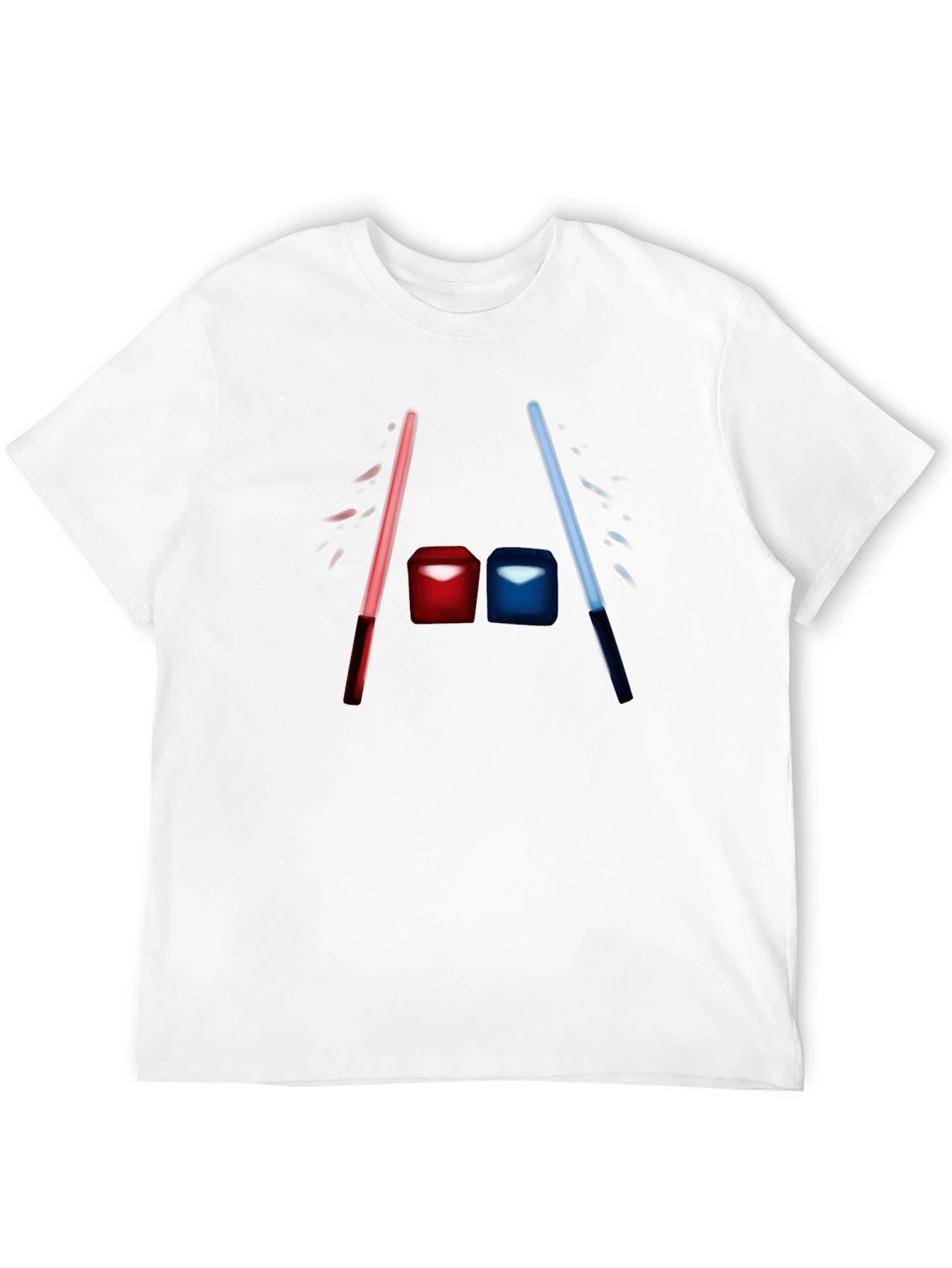 Duel Cubes Tee - Black Cotton Graphic T-Shirt