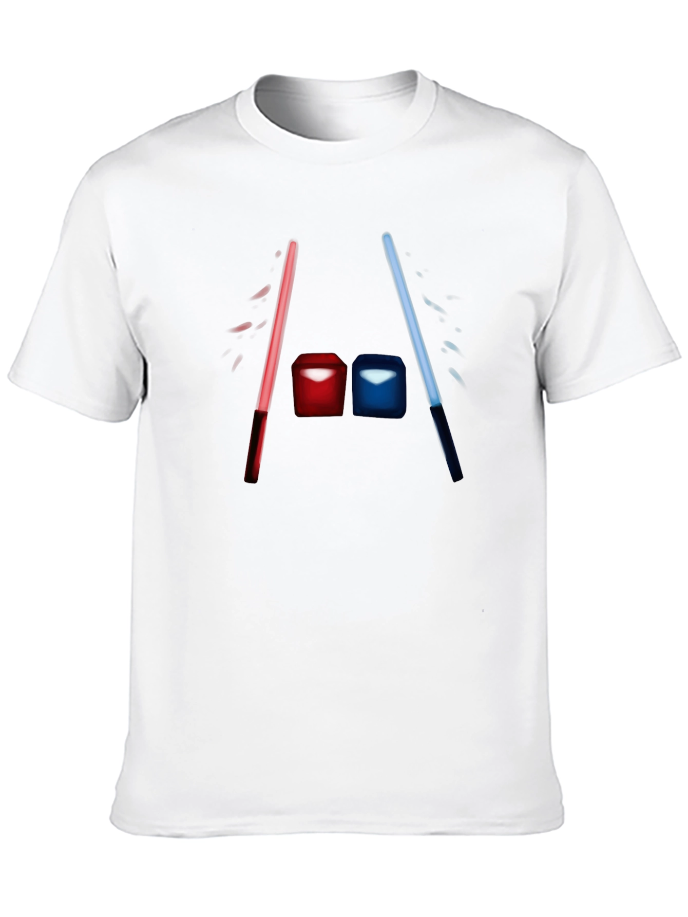 Duel Cubes Tee - Black Cotton Graphic T-Shirt