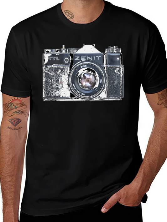 Vintage Camera Graphic Tee - Zenit TTL - Retro Style