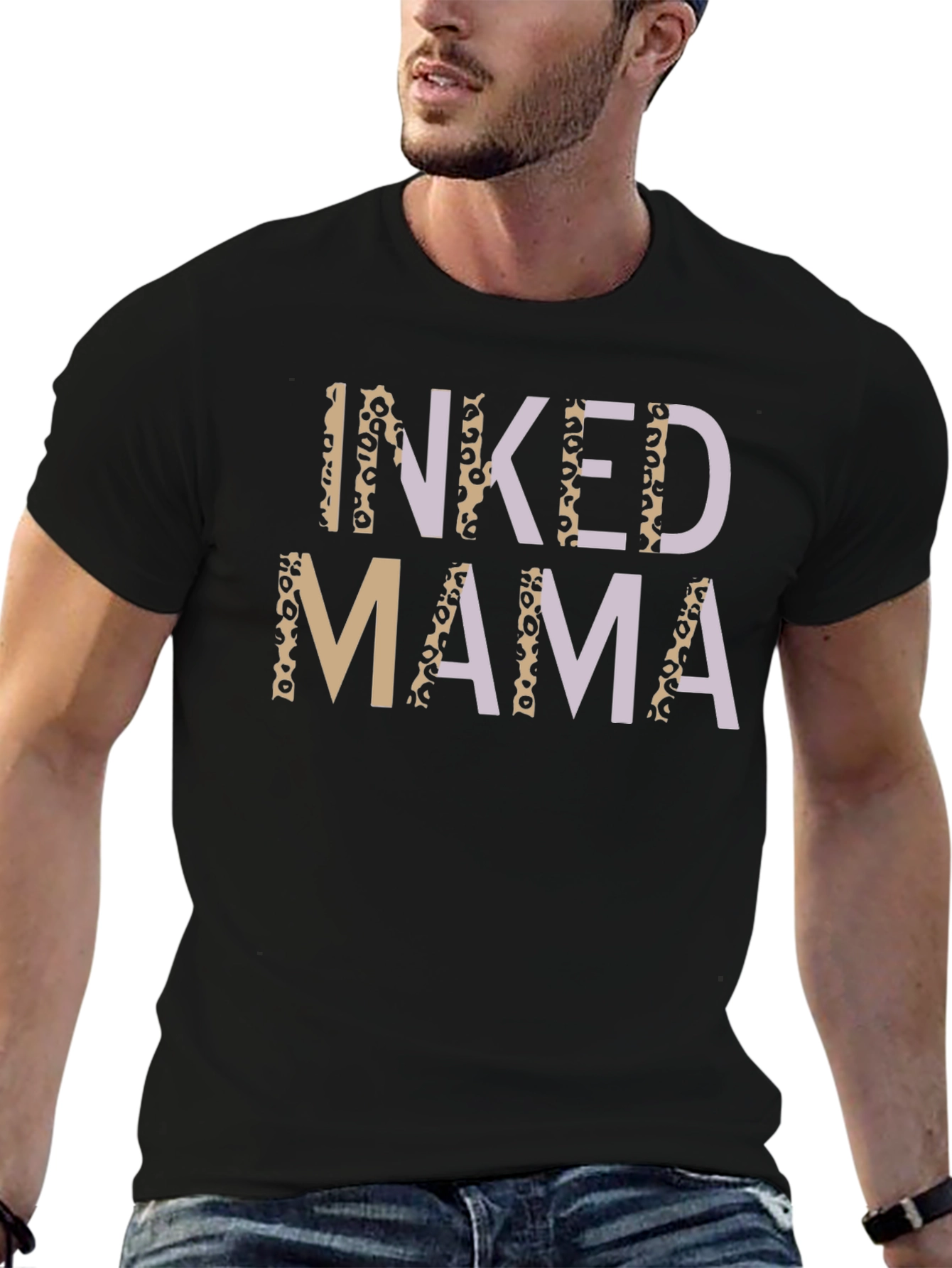 Inked Mama Graphic Tee - Leopard Print Accents