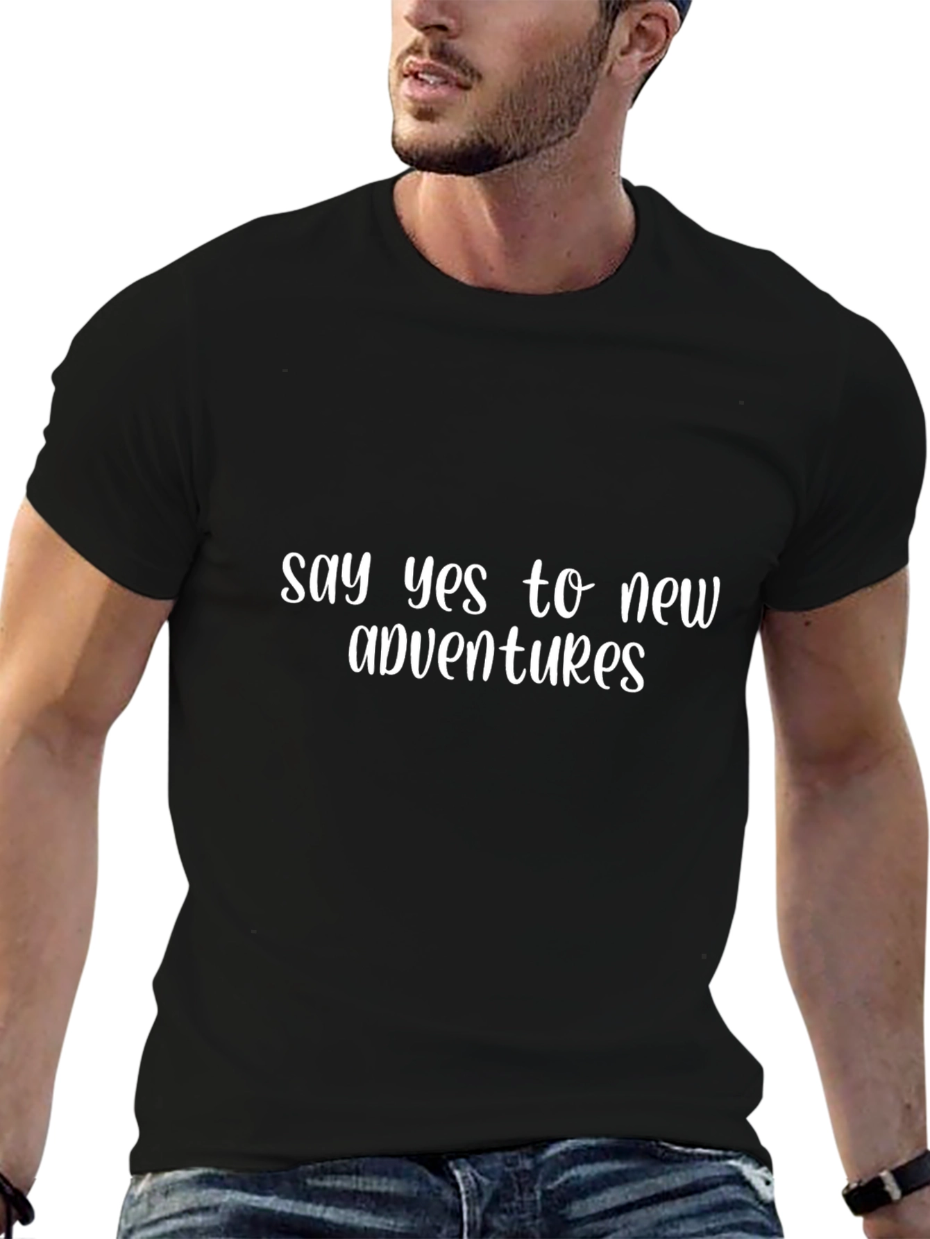 Say Yes To New Adventures Black T-Shirt