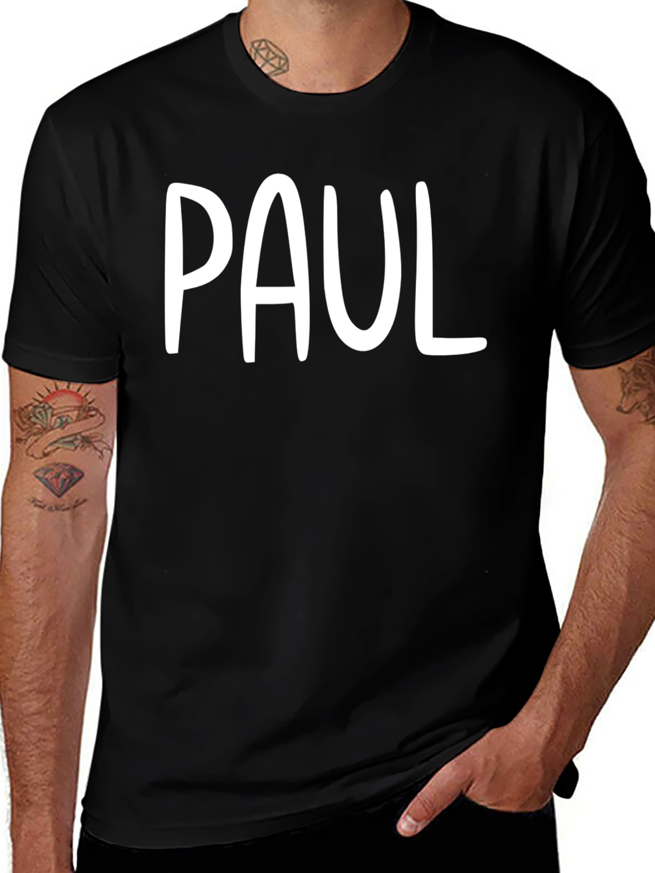 Personalized PAUL Black T-Shirt