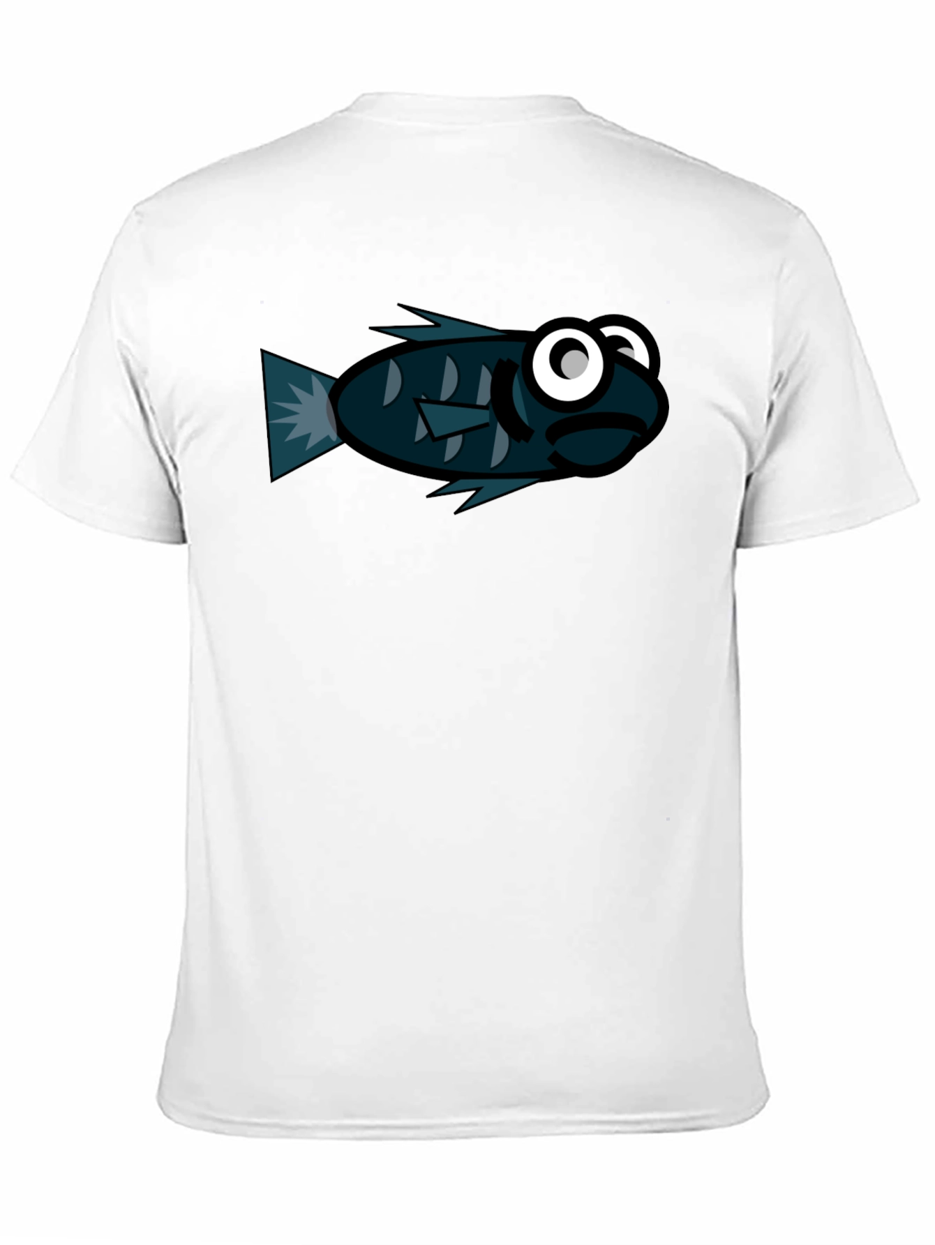 Funny Fish Graphic Black T-Shirt