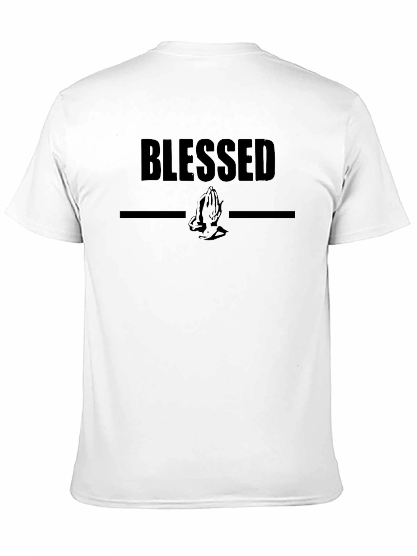 Blessed Graphic Print T-Shirt - Black