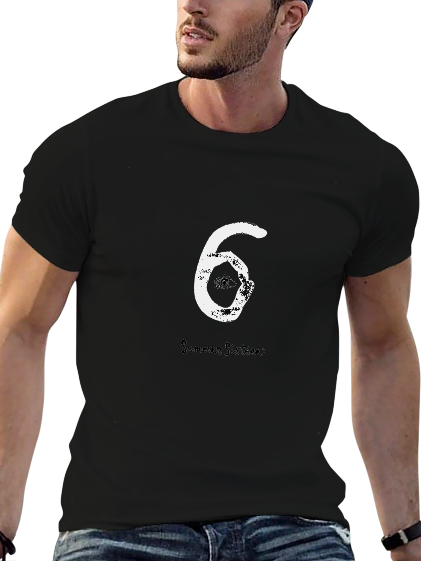Summer Sixteen Tee - Black Cotton Graphic T-Shirt