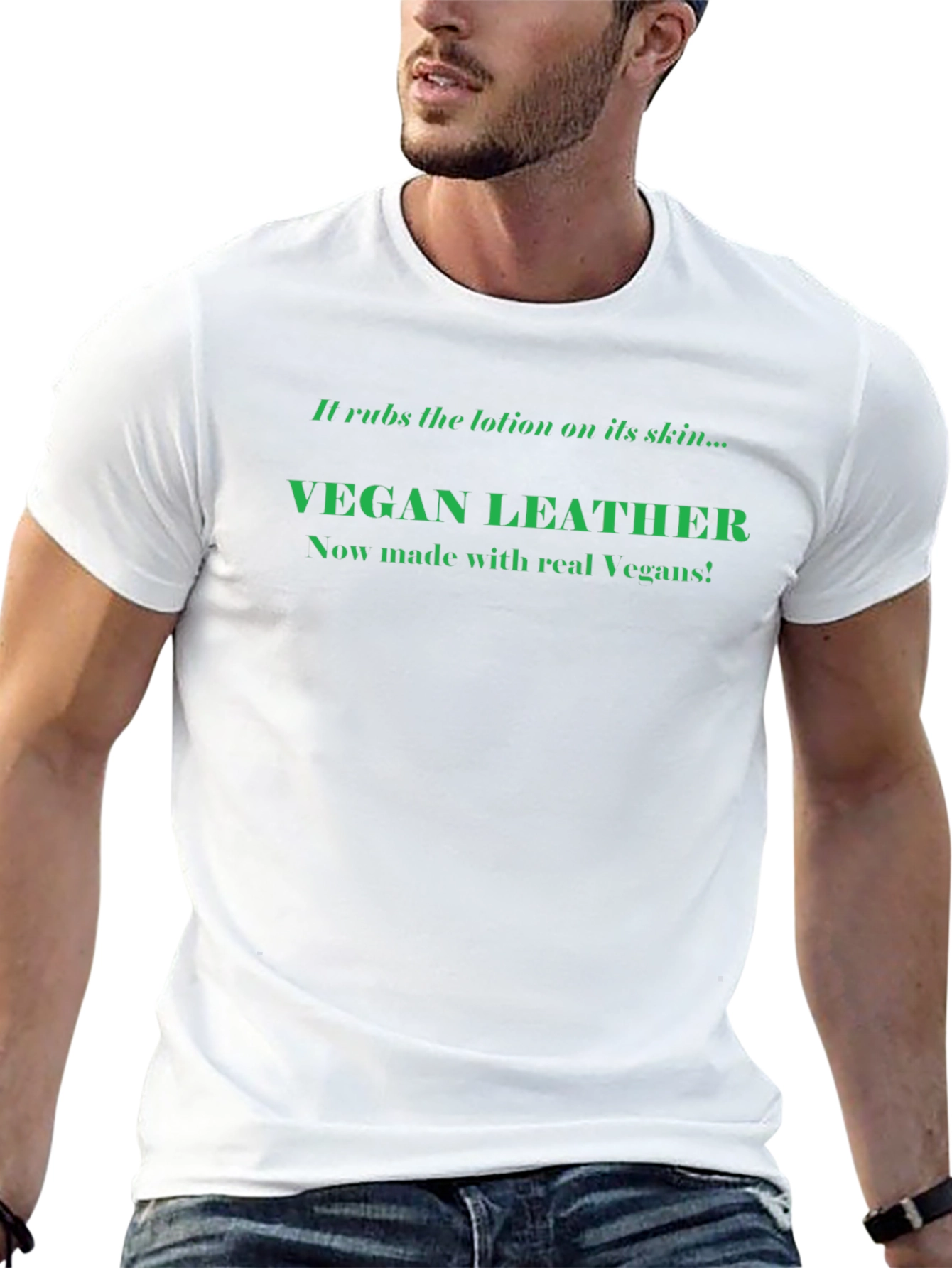 Vegan Leather T-Shirt: Made with Real Vegans