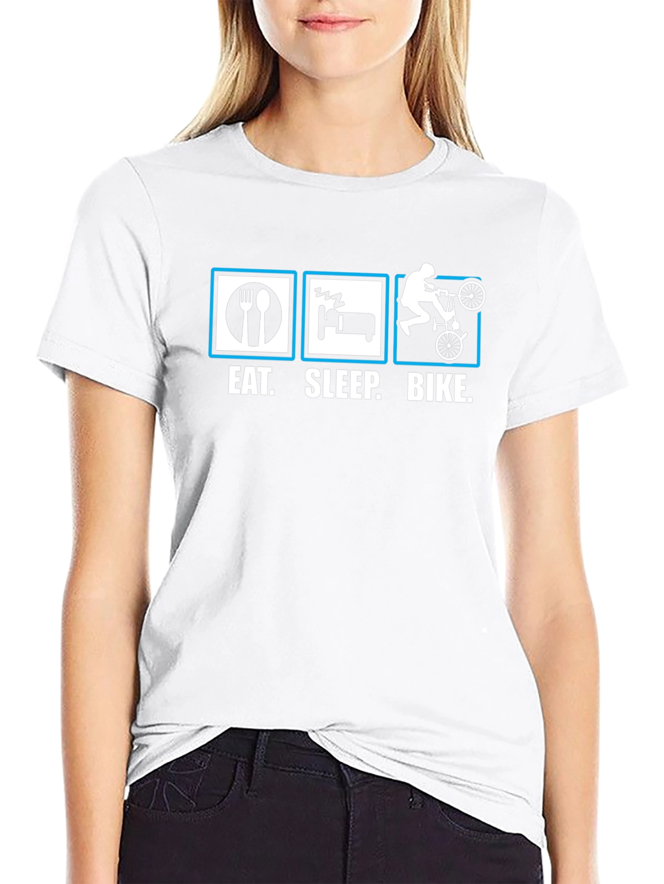 Eat Sleep Bike T-Shirt - Cycling Enthusiast Tee