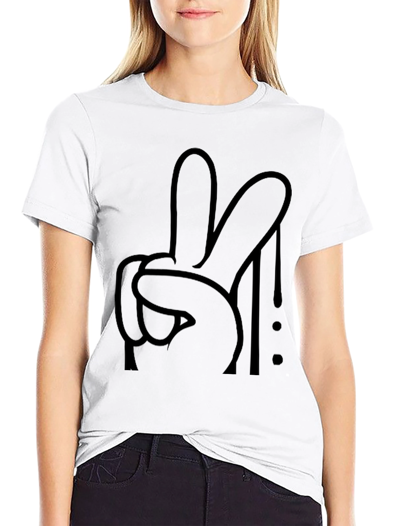 Peace Sign Graphic Tee - Modern Streetwear Style