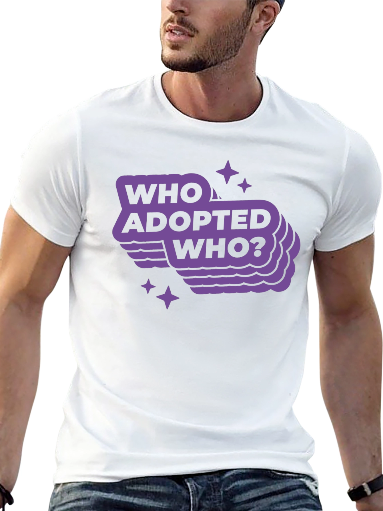 Who Adopted Who? Graphic Tee - Trendy Comfort