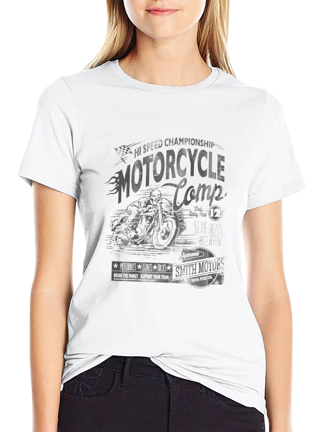 Black Graphic Print Casual T-Shirt