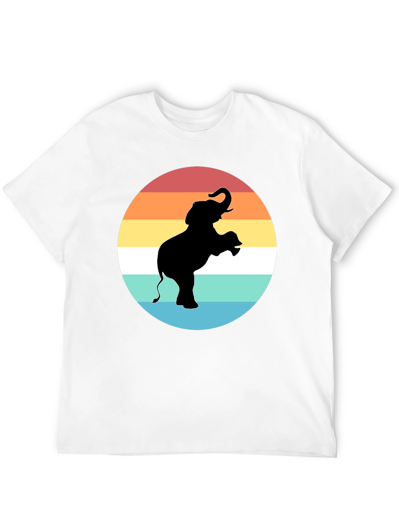 Elephant Sunset Graphic Tee - Black