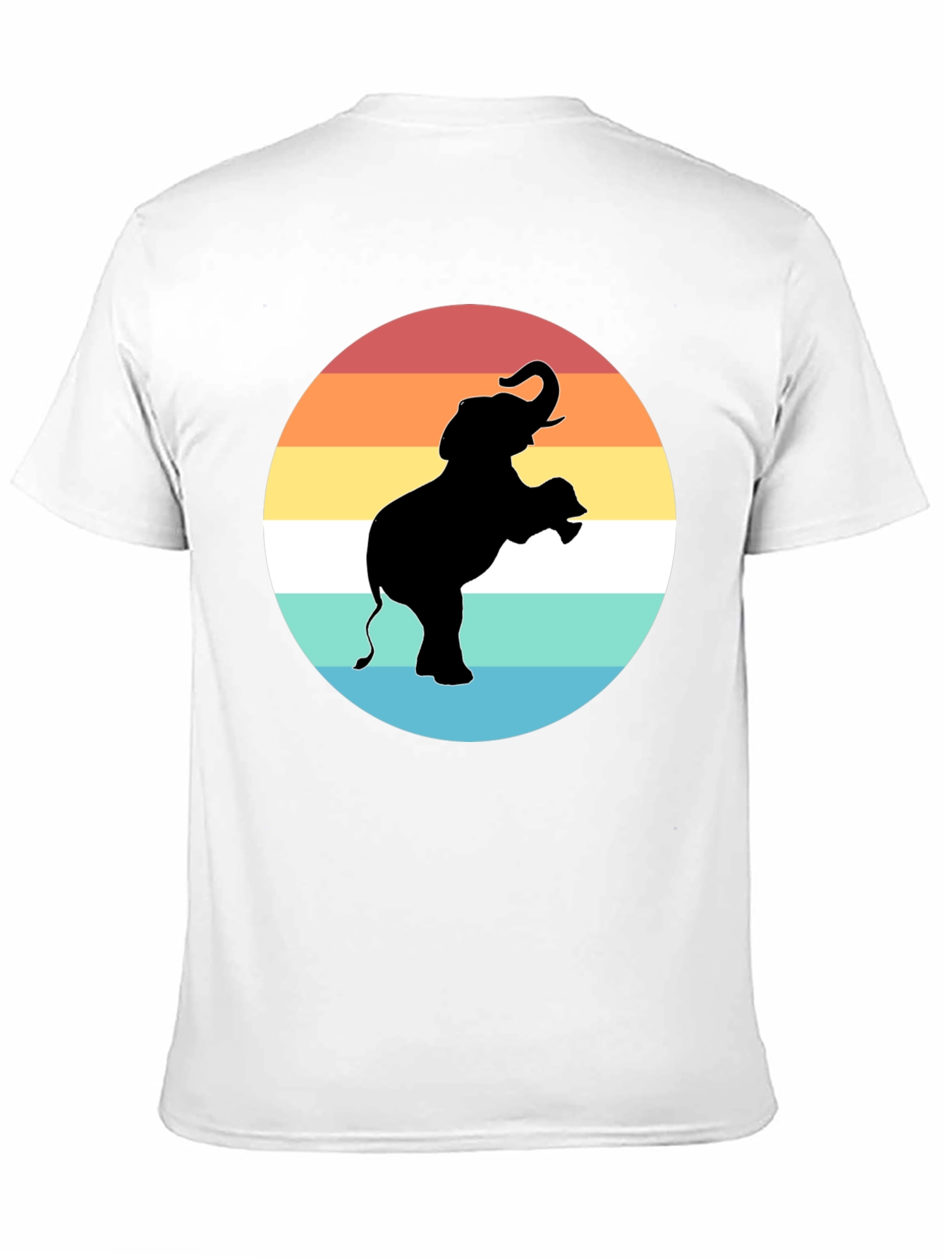 Elephant Sunset Graphic Tee - Black