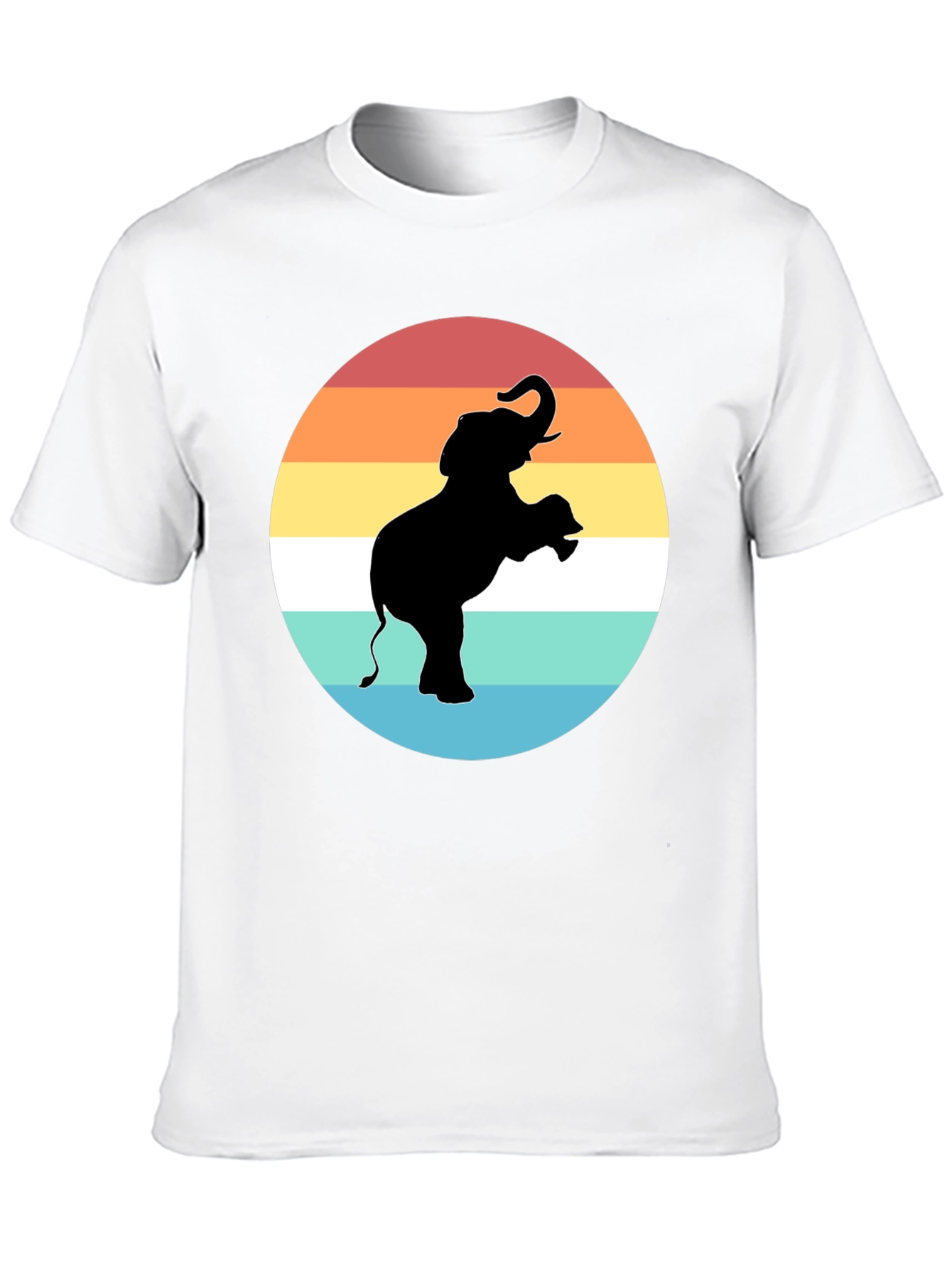 Elephant Sunset Graphic Tee - Black