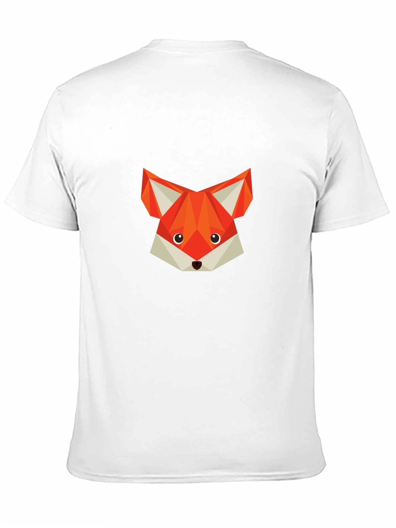 Geometric Fox Graphic T-Shirt - Modern Crew Neck Tee