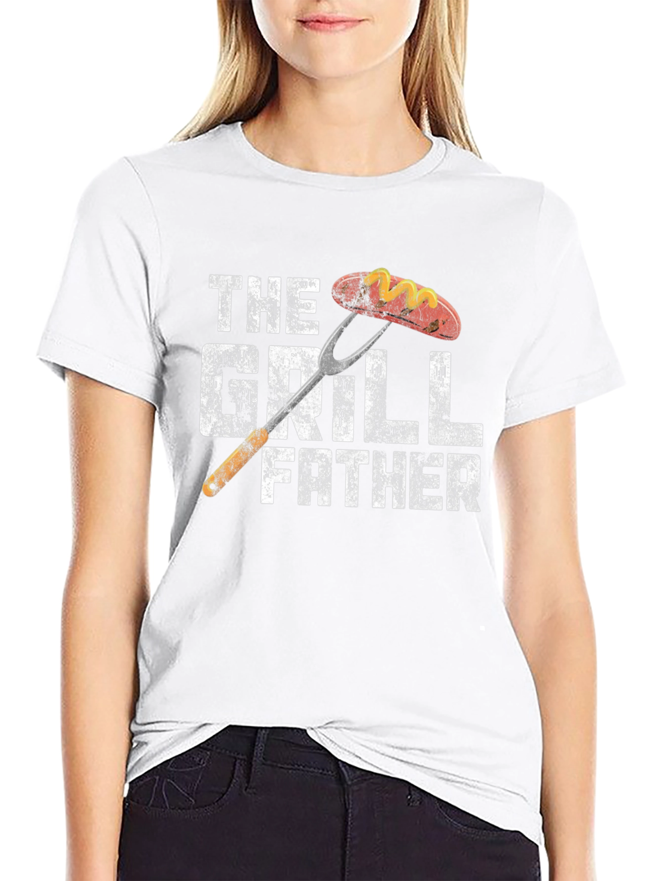 The Grill Father Mens Black T-Shirt