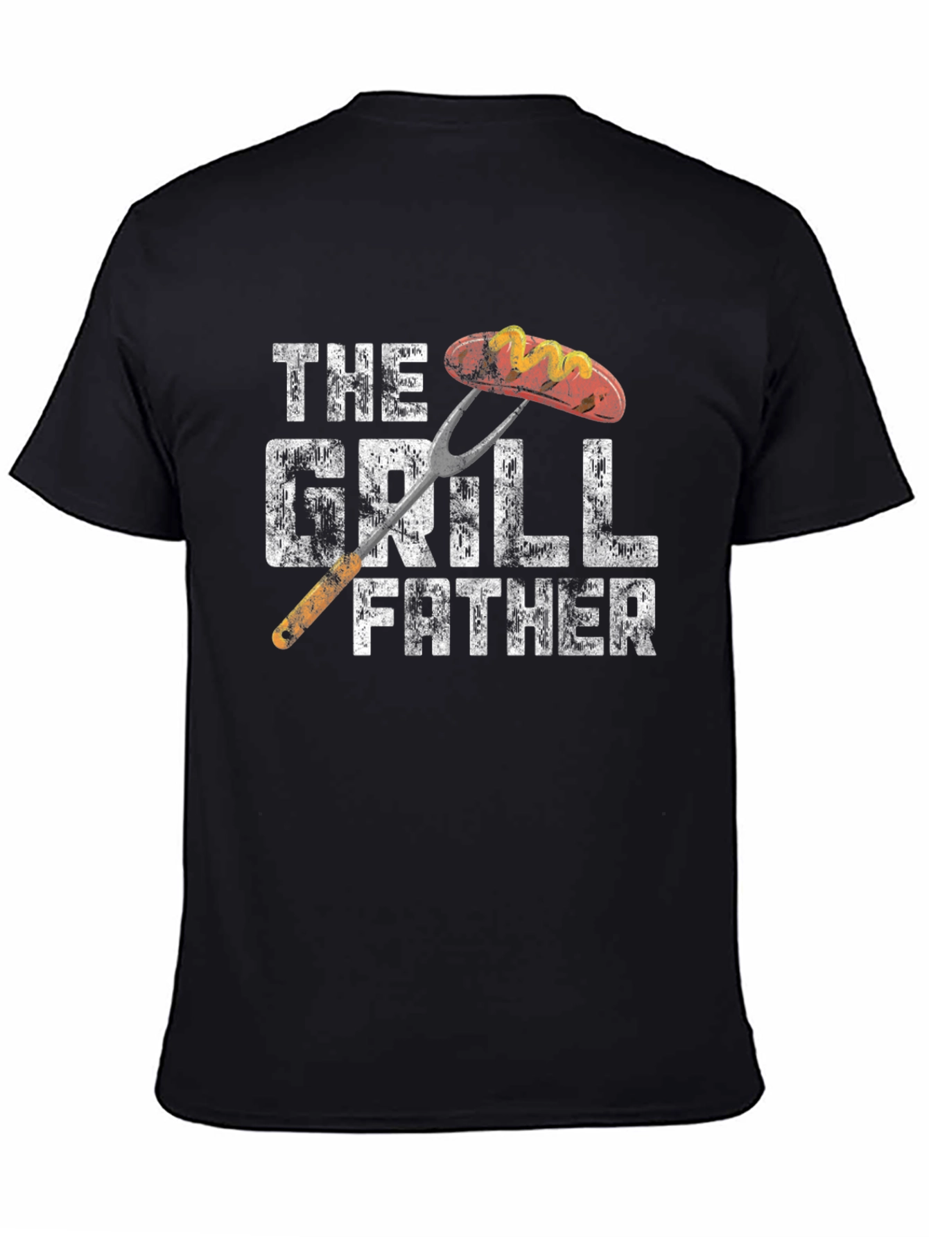 The Grill Father Mens Black T-Shirt