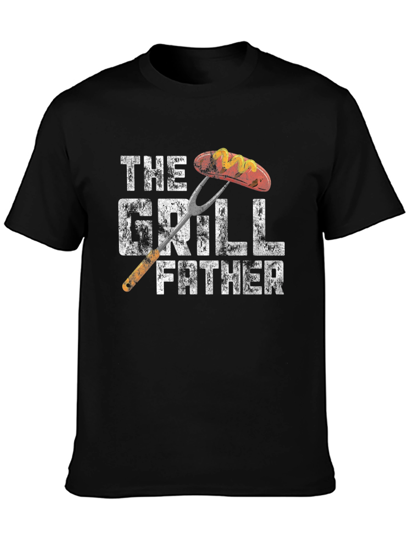 The Grill Father Mens Black T-Shirt